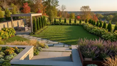 Landscaping crew providing lawn care and hardscaping services in Easton, PA