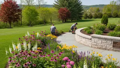 Landscaping crew serving Easton, PA, providing professional lawn and garden care
