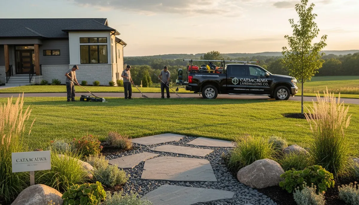 Landscaping team serving Easton, PA with professional lawn care and property maintenance