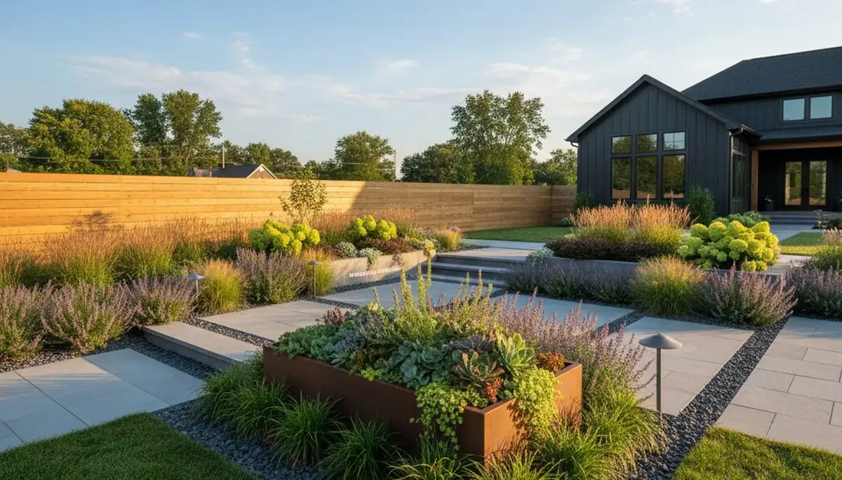Landscaping crew providing professional lawn and hardscape services in Easton, PA