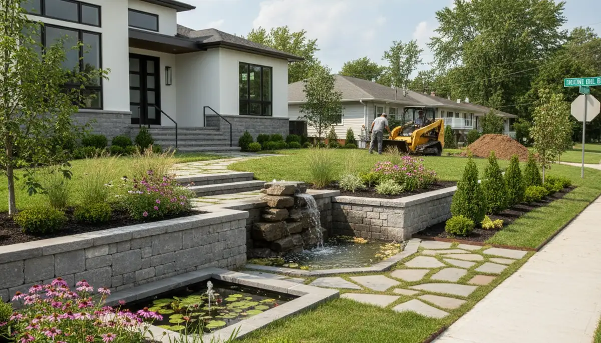 Landscaping team serving Easton, PA with professional yard maintenance and outdoor property care
