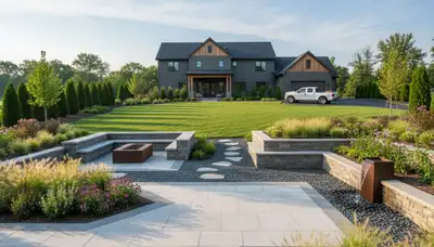 Landscaping crew providing lawn care and yard maintenance in Easton, PA