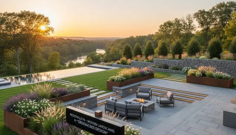 Landscaping team provides professional yard maintenance and design services in Easton, PA