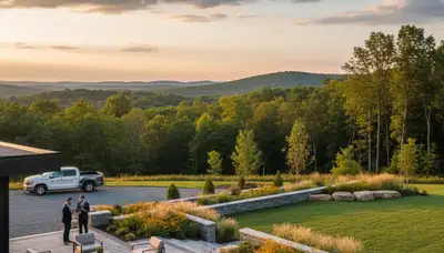 Landscaping crew serving Easton, PA with professional lawn and landscape maintenance