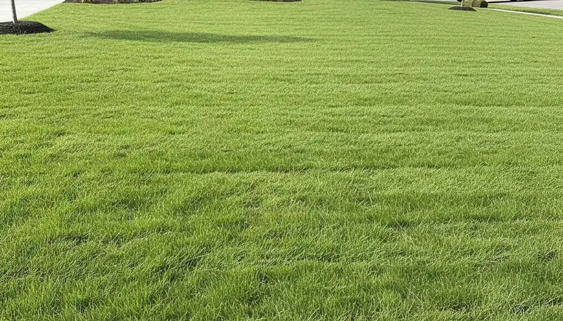 Freshly installed vibrant green sod lawn by professional landscapers in Easton, PA